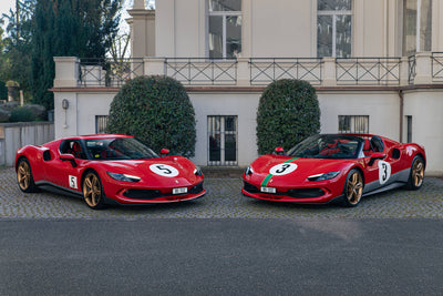 Two race cars from the 1970s inspired these Ferrari 296 models