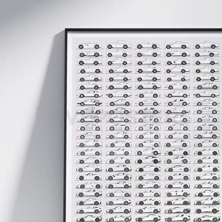 Complete Ferrari Production (art print) | ROSSOautomobili